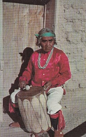 Pueblo Indian Drummer Cochiti Pueblo New Mexico Postcard