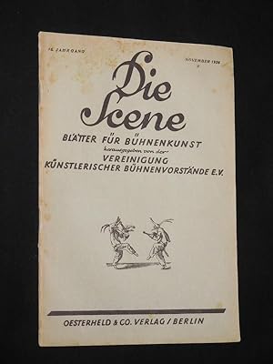 Die Scene. Blätter für Bühnenkunst. 16. Jahrgang, Heft 11, November 1926. Herausgegeben von der V...
