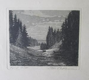 "Wald" Radierung, links unten beschriftet, rechts unten signiert, ca. 10 x 11,5 cm, o.J.