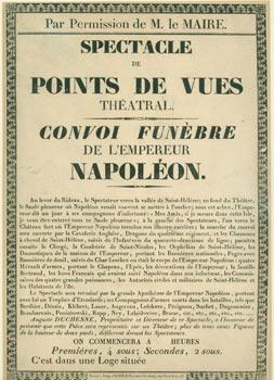 Spectacle De Points De Vues Theatral. Convoi Funebre De L'Empereur Napoleon. Par Permission de M....
