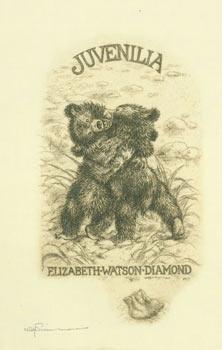 Juvenilia. Elizabeth Watson Diamond. No. 13. Etching, Signed by hand.