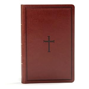 Immagine del venditore per Holy Bible : King James Version, Large Print, Personal Size, Reference, Brown Leathertouch, Cross Design, The Old and New Testaments venduto da GreatBookPrices