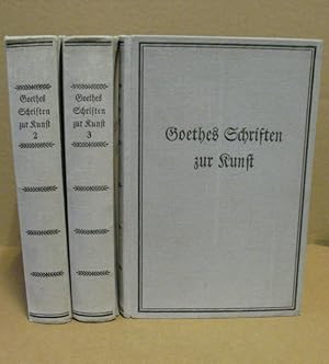 Goethes Sämtliche Werke. Jubiläumsausgabe. 33.-35. Band: Schriften zur Kunst. (3 Teile).