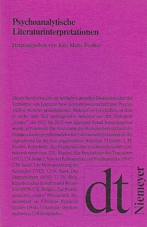 Psychoanalytische Literaturinterpretation: Aufsätze aus "Imago. Zeitschrift für Anwendung der Psy...
