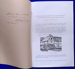 notes sur quelques maisons à pans de bois de la vallée de LONGUEVILLE, près VERNON (Eure)