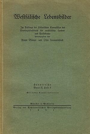 Imagen del vendedor de Westflische Lebensbilder. Hauptreihe, Band II, Heft 3. Im Auftrage der Historischen Kommision des Provinzialinstituts fr westflische Landes- und Volkskunde a la venta por Paderbuch e.Kfm. Inh. Ralf R. Eichmann