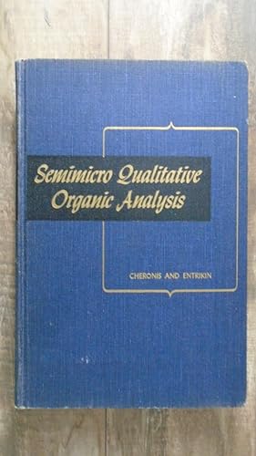 Imagen del vendedor de Semimicro qualitative organic analysis, a la venta por Archives Books inc.