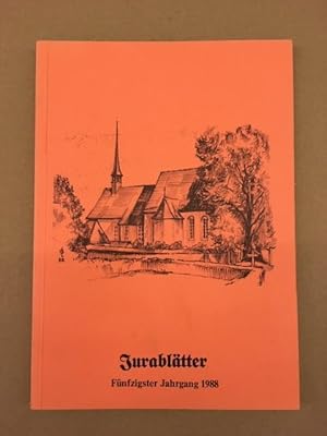 Bild des Verkufers fr Jurabltter. Monatsschrift fr Heimat- und Volkskunde. 50. Jahrgang 1988 zum Verkauf von Genossenschaft Poete-Nscht