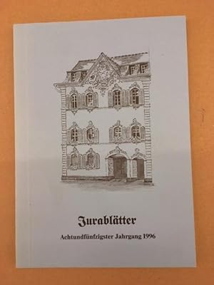 Bild des Verkufers fr Jurabltter. Monatsschrift fr Heimat- und Volkskunde. 58. Jahrgang 1996 zum Verkauf von Genossenschaft Poete-Nscht