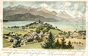 Bild des Verkufers fr Postkarte Carte Postale 43036005 Kochel See Gesamtansicht Blick ueber den See zum Herzogstand Bayerische zum Verkauf von Versandhandel Boeger