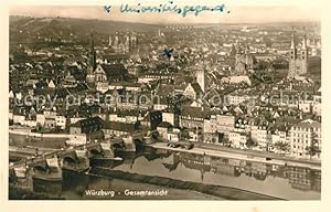 Postkarte Carte Postale 43053767 Wuerzburg Gesamtansicht Wuerzburg