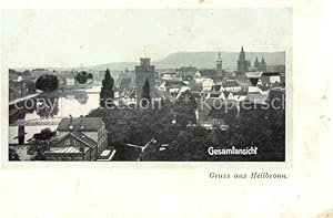 Bild des Verkufers fr Postkarte Carte Postale 43074590 Heilbronn Neckar Gesamtansicht mit Blick ueber den Neckar Heilbronn zum Verkauf von Versandhandel Boeger