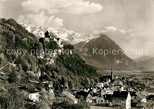 Postkarte Carte Postale 43104111 Vaduz Panorama Schloss Alpen Vaduz