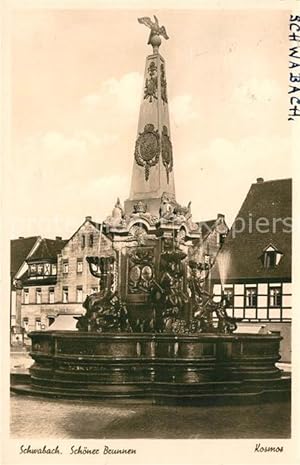 Postkarte Carte Postale 43133139 Schwabach Brunnen Schwabach