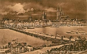 Bild des Verkufers fr Postkarte Carte Postale 43121099 Coeln Rhein Gesamtansicht mit Dom Koeln Dellbrueck 905 zum Verkauf von Versandhandel Boeger