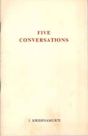Seller image for FIVE CONVERSATIONS for sale by By The Way Books