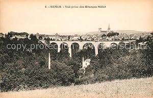 Postkarte Carte Postale 13140741 Semur-en-Auxois Viaduct Vue pries des Granges Millot Semur-en-Au...