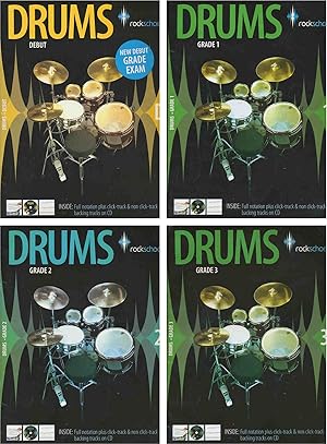 Seller image for Lot of 4 RockSchool Drum Instruction Books/CDs [Rock School] for sale by CorgiPack