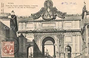 Image du vendeur pour Postkarte Carte Postale 43196288 Roma Rom Porta del Popolo antica Flaminia Roma Rom mis en vente par Versandhandel Boeger