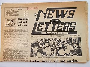 Seller image for News & Letters (Vol. 21 No. 10 - December 1976): Human Power is its own end (Newspaper) for sale by Bloomsbury Books