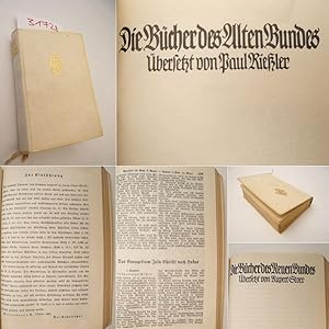 Seller image for Die heilige Schrift des Alten und des Neuen Bundes, bersetzt von Paul Rieler und Rupert Storr * G A N Z P E R G A M E N T - H a n d e i n b a n d for sale by Galerie fr gegenstndliche Kunst