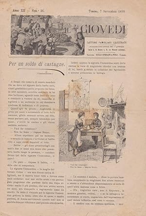 IL GIOVEDI', letture famigliari illustrate, numero 36 del 7 settembre 1899 - ANNO XII -, Torino, ...