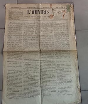 L'OMNIBUS. giornale politico, letterario ed artistico, numero 106 del 87 settembre 1877 - anno IL...