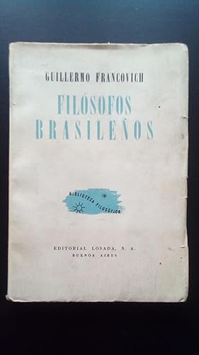 Imagen del vendedor de FILOSOFOS BRASILEOS a la venta por Libreria Bibliomania
