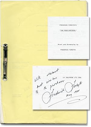 Bild des Verkufers fr The Fourth Protocol (Original screenplay for the 1987 film, signed by novelist-screenwriter Frederick Forsyth) zum Verkauf von Royal Books, Inc., ABAA
