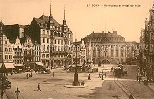 Seller image for Postkarte Carte Postale 43222496 Bonn Rhein Marktplatz et Hotel de Ville Bonn Rhein for sale by Versandhandel Boeger