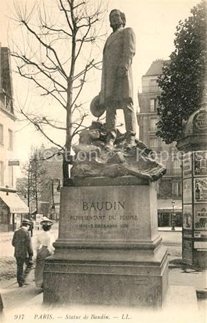 Image du vendeur pour Postkarte Carte Postale 13283559 Paris Statue de Boudin Paris mis en vente par Versandhandel Boeger