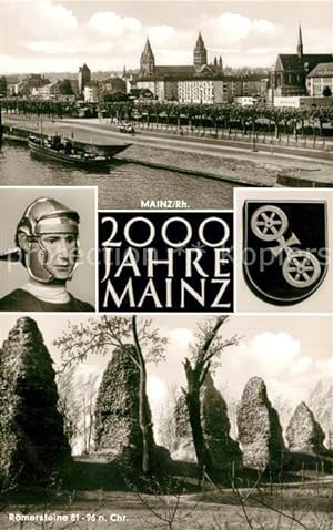 Bild des Verkufers fr Postkarte Carte Postale 43343888 Mainz Rhein 2000 Jahre Jubilaeum Rheinufer Blick zum Dom Roemer Roemers zum Verkauf von Versandhandel Boeger