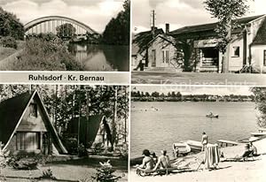 Seller image for Postkarte Carte Postale 43351860 Ruhlsdorf Bernau Kanal Eisenbahnbruecke Kaufhalle Bungalow Siedlung Kie for sale by Versandhandel Boeger