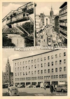 Postkarte Carte Postale 43351301 Elberfeld Wuppertal Schwebebahn Wall Rathaus Post Elberfeld Wupp...