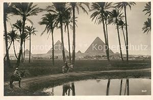 Postkarte Carte Postale 43357997 Cairo Egypt Pyramiden von Gizeh Cairo Egypt