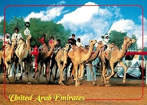 Bild des Verkufers fr Postkarte Carte Postale 43479776 Vereinigte Arabische Emirate Kamelrennen Vereinigte Arabische Emirate zum Verkauf von Versandhandel Boeger