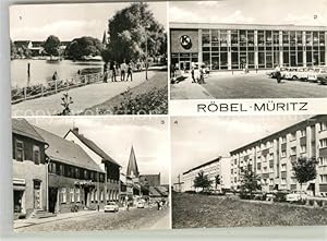 Postkarte Carte Postale 43369335 Roebel Mueritz Promenade an der Mueritz Konsum Kaufhaus Karl Mar...