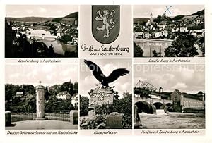 Postkarte Carte Postale 13370498 Laufenburg AG am Hochrhein Deutsch Schweizer Grenze auf der Rhei...