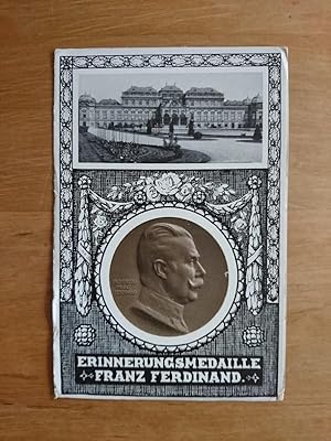 Postkarte - Erinnerungsmedaille Franz Ferdinand