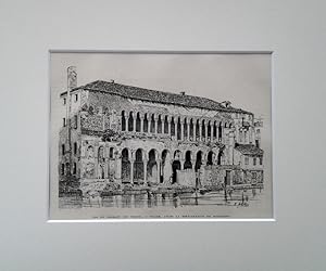 Vue de Fondaco dei Turchi, a Venice, avant la restauration du monument. - (aus: Gazette des Beaux...