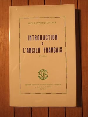 Seller image for Introduction  l'ancien Franais for sale by Domifasol