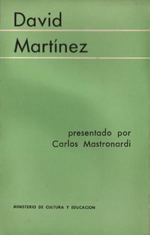 Imagen del vendedor de David Martnez a la venta por Puertolibros.com