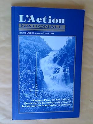 L'Action nationale, vol. LXXXII, no 5, mai 1993