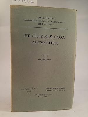 Image du vendeur pour Hrafnkels Saga Freysgoda. Udgivet af Jn Helgason. (Nordisk Filologi, A. tekster, Vol. 2). mis en vente par ANTIQUARIAT Franke BRUDDENBOOKS