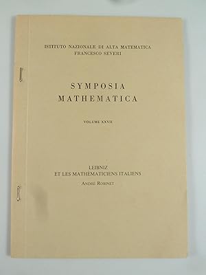 Bild des Verkufers fr Leibniz et les Mathmaticiens Italiens. zum Verkauf von Antiquariat Dorner