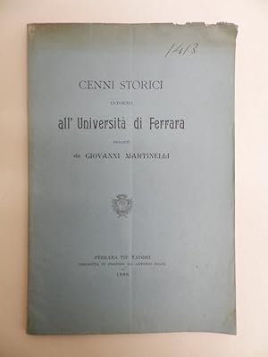 Cenni storici intorno all'Università di Ferrara