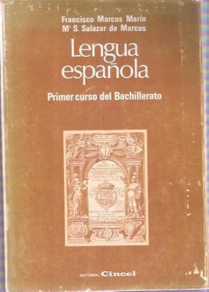 Seller image for Lengua espaola. Primer curso del Bachillerato for sale by SOSTIENE PEREIRA