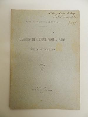 L'avvocato dei carcerati poveri a Padova nel Quattrocento