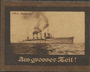 Seller image for Reklamemarke Aus grosser Zeit - S.M.S. Karlsruhe for sale by Veikkos