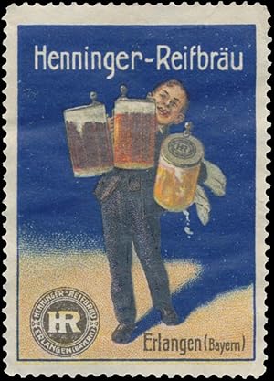 Seller image for Reklamemarke Henninger-Reifbru for sale by Veikkos